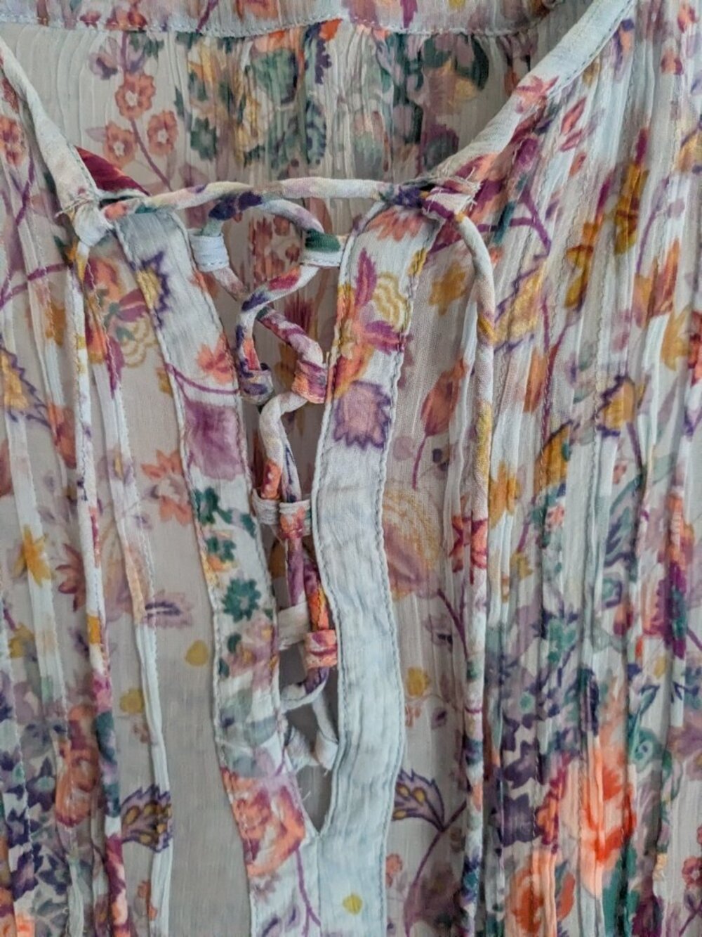 M Lucky Brand Long Sleeved Tunic Blouse - Picture 2 of 10